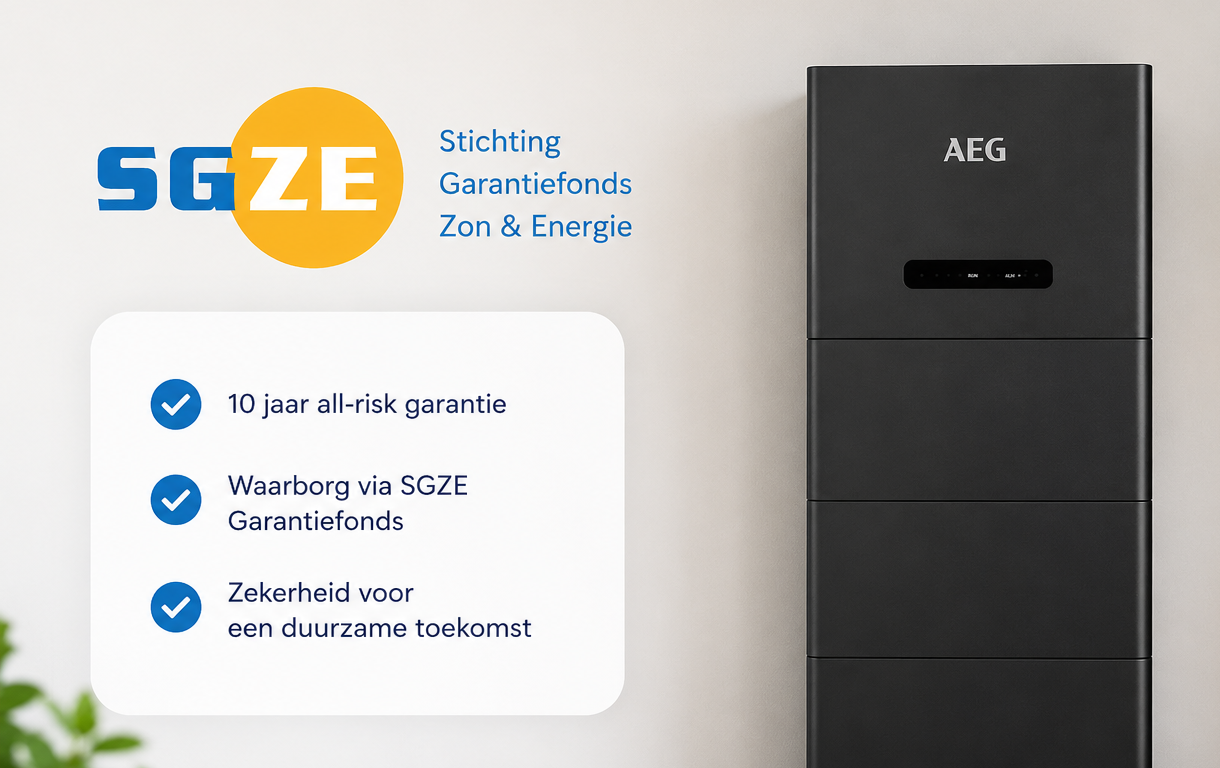 Thuisbatterij met waarborg van Stichting garantiefonds zon & energie