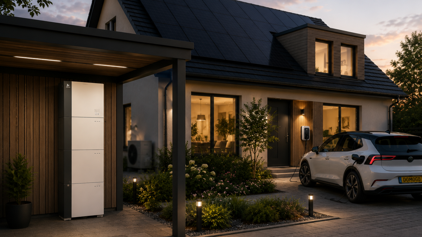 Woning met AlphaESS 27,9Kwh thuisbatterij