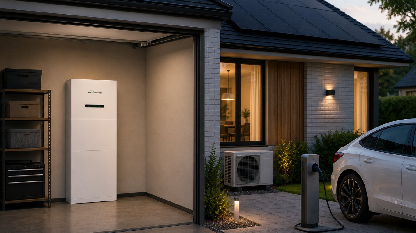 Woning met HyxiPower thuisbatterij All-in-One