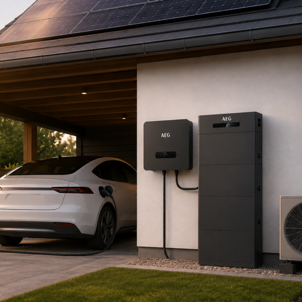 Woning met thuisbatterij, warmtepomp en zonnepanelen