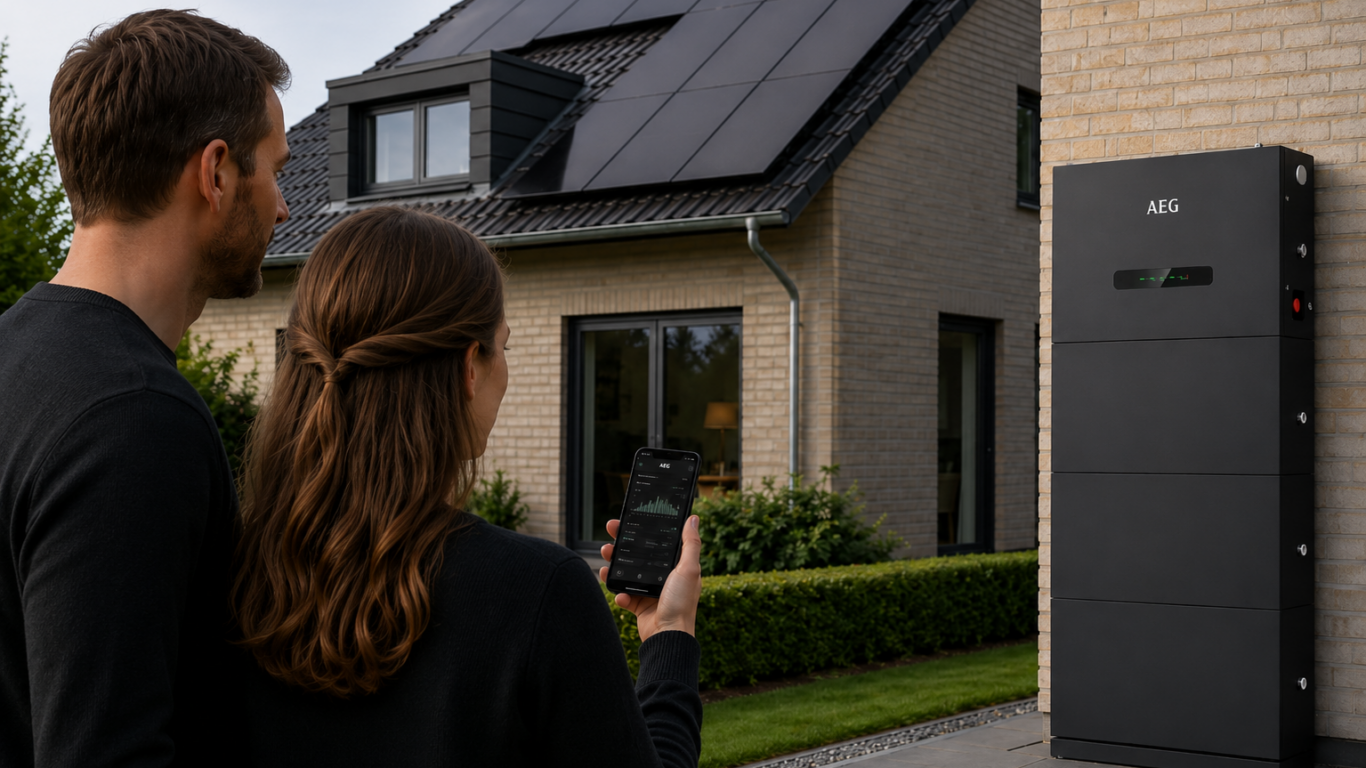Thuisbatterij 15 Kwh all-in-one tegen gevel