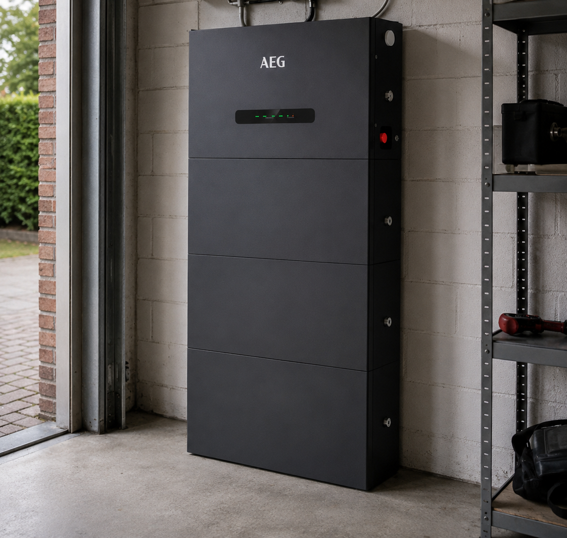 AEG Thuisbatterij 15 kwh all-in-one in garage