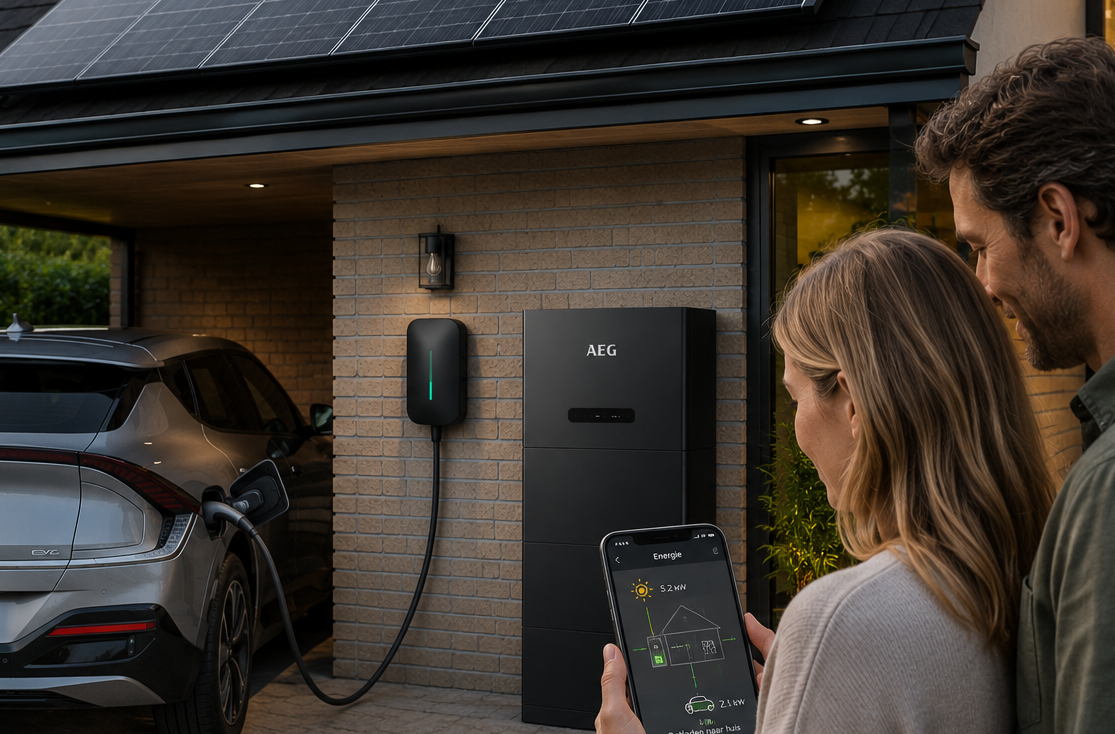 Woning met thuisbatterij 15 kwh all-in-one AEG
