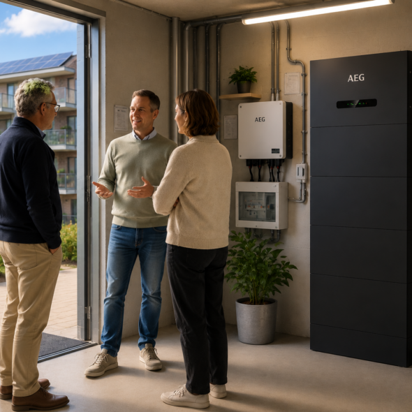 Energieopslag in een appartementencomplex