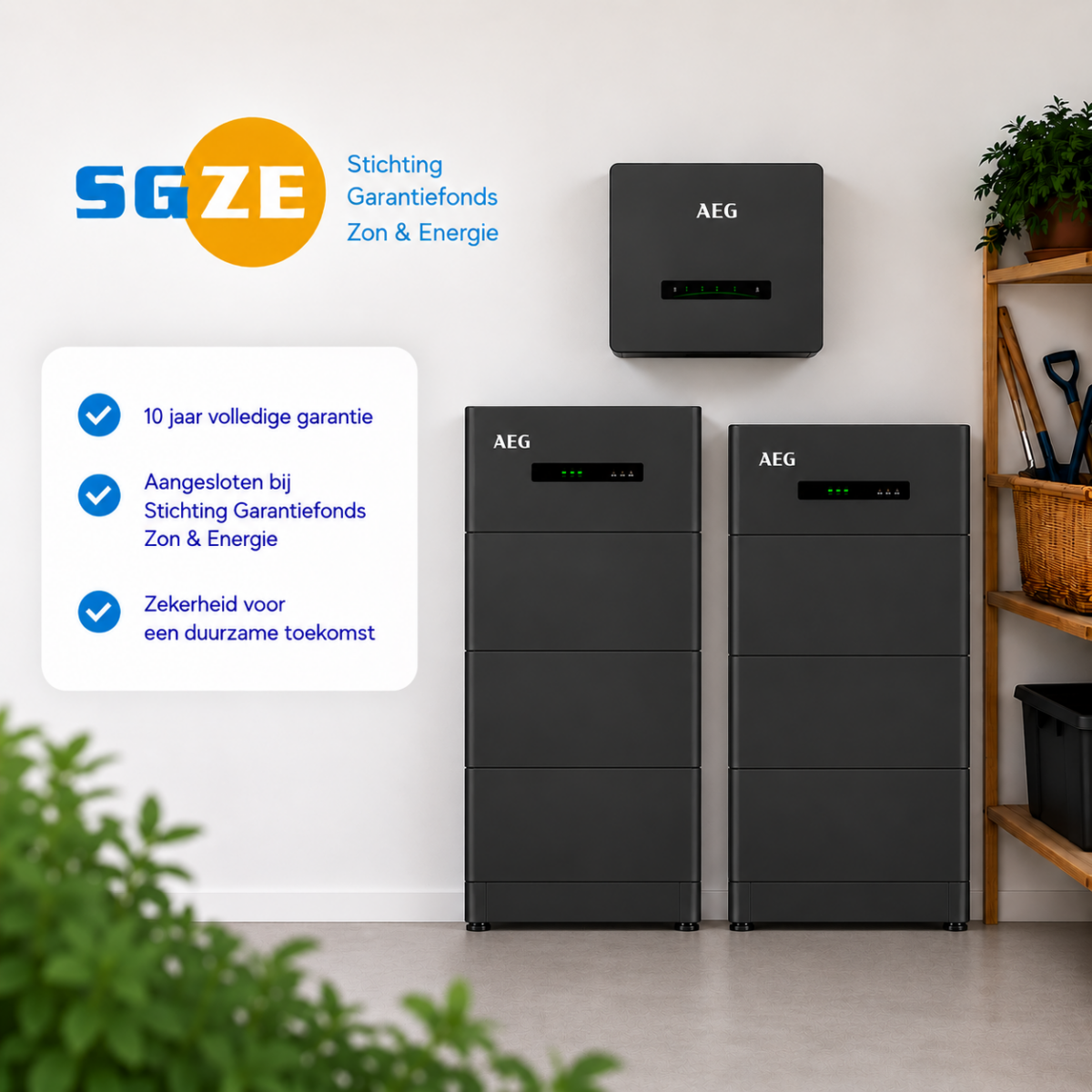 AEG slimme thuisbatterij hybride 30 kwh met SGZE