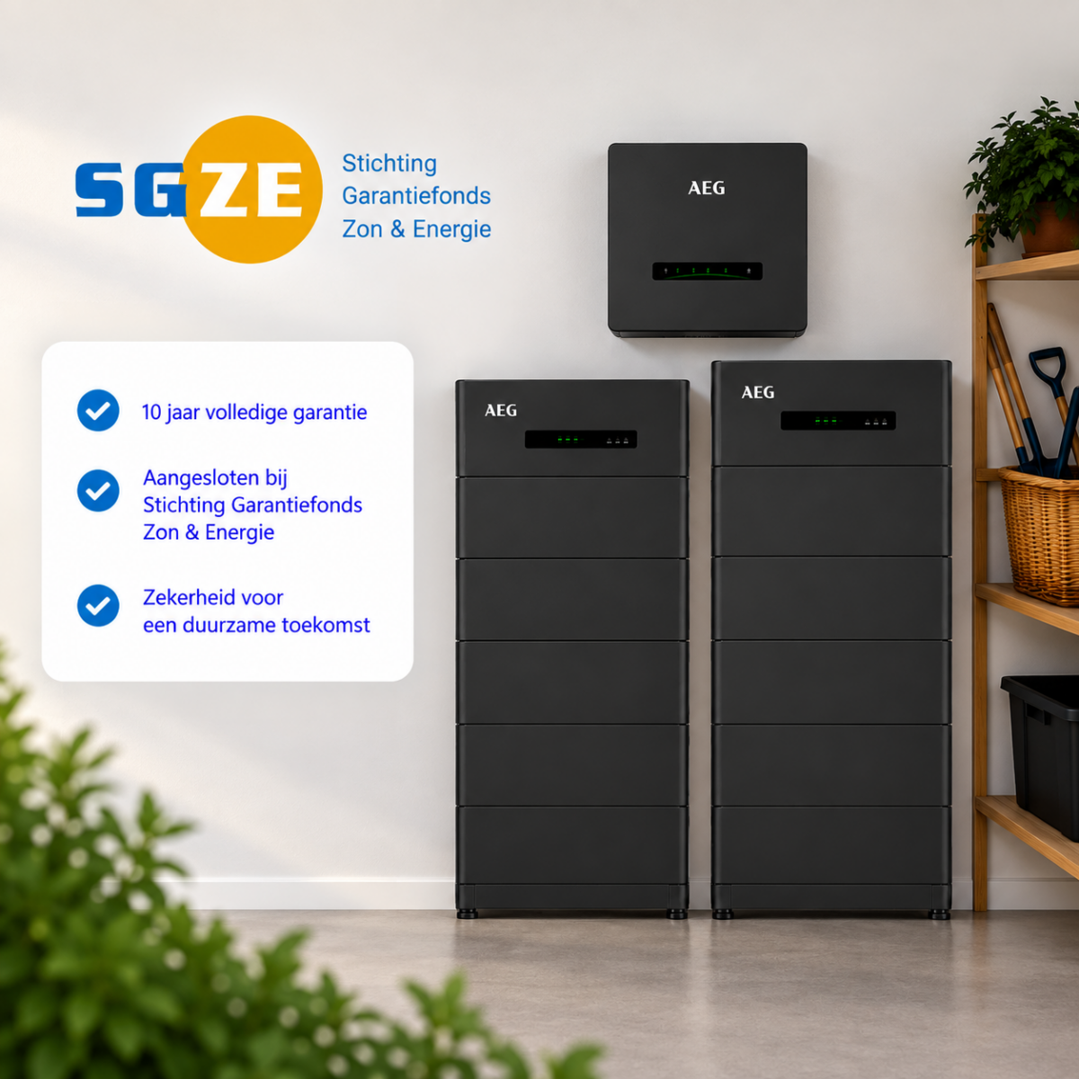 AEG slimme thuisbatterij hybride 53 kwh met SGZE