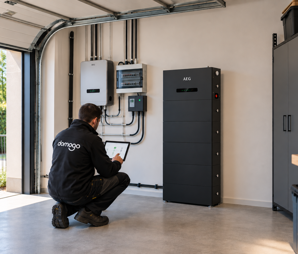 Nette en veilige thuisbatterij-installatie