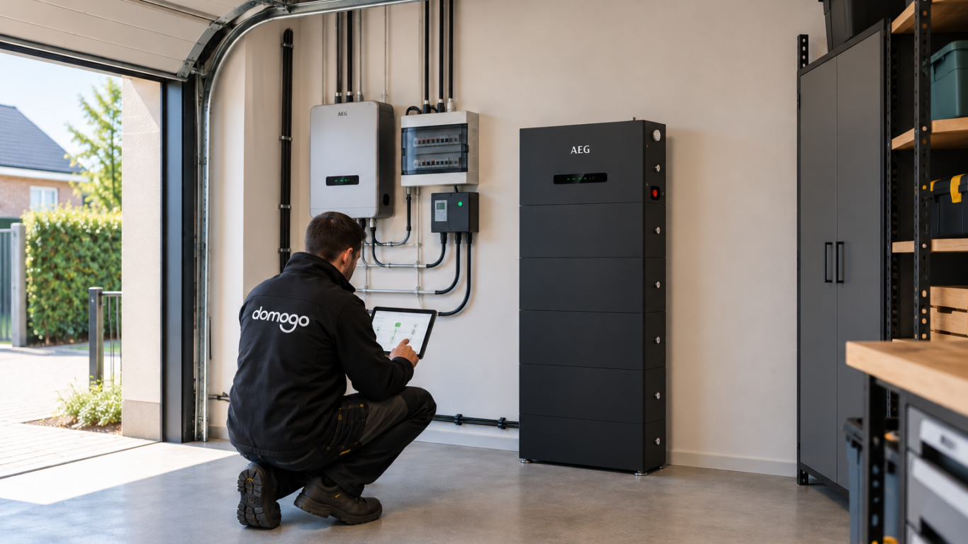 Nette en veilige thuisbatterij-installatie