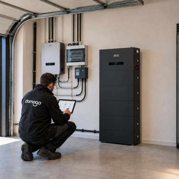 Nette en veilige thuisbatterij-installatie