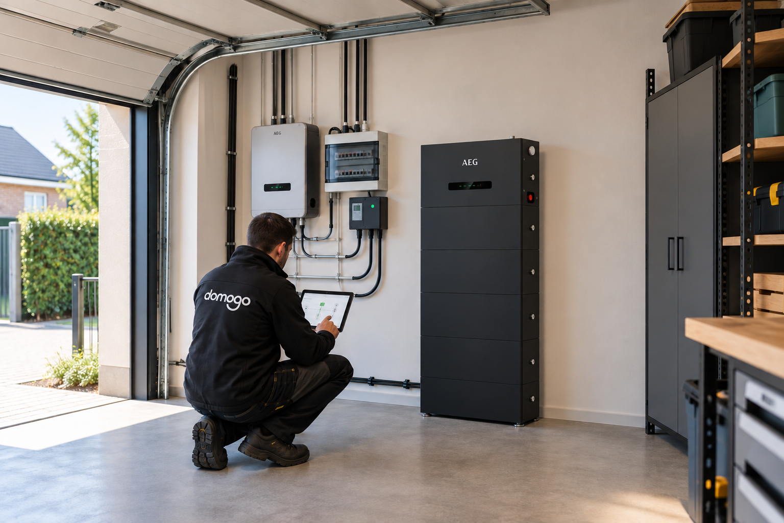 Nette en veilige thuisbatterij-installatie