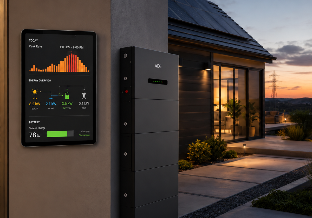 Slimme thuisbatterij met minder belasting van het net