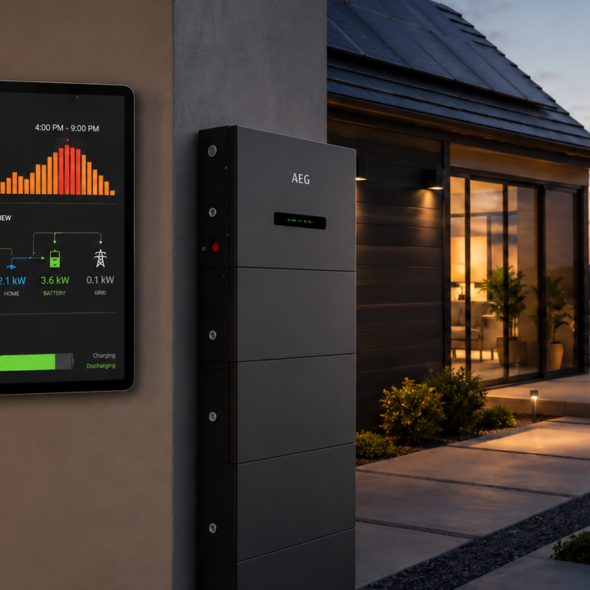 Slimme thuisbatterij met minder belasting van het net