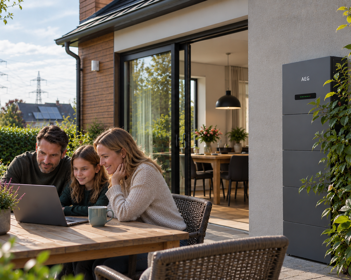 Woning met slimme thuisbatterij met nieuwe energiemarkten