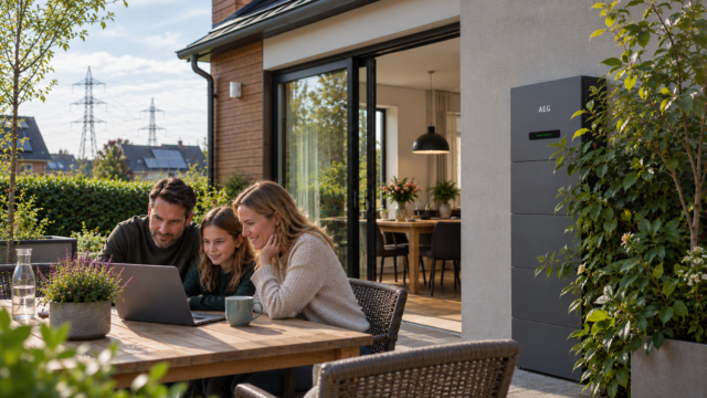 Woning met slimme thuisbatterij met nieuwe energiemarkten